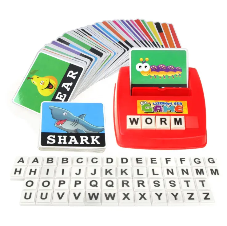 English word learning spelling matching letters board game for kids early education