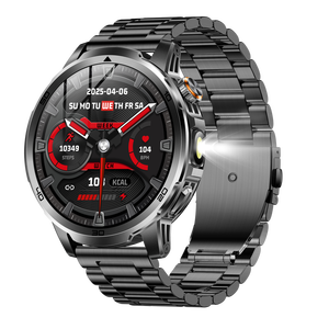 AK95 Outdoor Flashlight 1000mah Smart <b>Watch</b> Big Screen 1.85" HD Large Screen 100+ Sports IP68 BT Call <b>Compass</b> SOS Smartwatch - Product Image 5