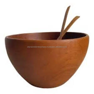 Cuencos de vajilla de mesa de cocina artesanal de madera de calidad estándar de madera de acacia para servir alimentos disponibles a precio a granel - Product Image 6