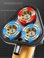 Meuleuse portative haute puissance 110V 220V à trois têtes pour ponçage et polissage de sols en bois