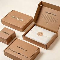 Boîte d'emballage cadeau en carton ondulé brun avec feuille d'or personnalisée de luxe pour l'expédition et l'emballage cadeau