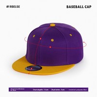 Casquette Hip-hop Bicolore Style Coréen Tendance Streetwear Homme Femme 100% Polyester – Meilleure Vente E-commerce Transfrontalier