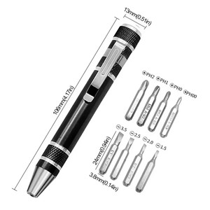 Đa chức năng 8 trong 1 túi chính xác Mini Screwdriver bút điện thoại di động sửa chữa dụng cụ cầm tay Kit xách tay Screwdriver Set - Product Image 3