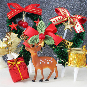 Décorations de gâteau de Noël en plastique, thème festif, pour la décoration de fête de Noël - Product Image 3