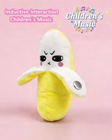 Jouet musical sensoriel pour bébé, jouet d'apprentissage éducatif en peluche, jouet en peluche musical activé par le toucher en forme de banane