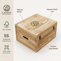 Caisse à vin en bois massif de qualité supérieure avec logo personnalisé, finition bois naturel, étui de transport pour spiritueux, pour la vente en gros aux vignobles