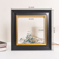 Cadre photo en bois MDF 12*12 pouces noir, couleur personnalisée en usine, cadre en bois massif pour cadre de relief polyvalent