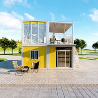 DXH Fabricants Dortoir Personnalisé en Duplex, Immeuble de Deux Étages, Villa, Maison Modulaire Détachable en Conteneur Plat