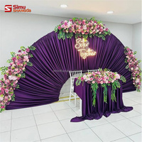 Arche florale rose vif 2M*2M Arche de fleurs artificielle en forme de cœur pour une proposition romantique Décoration de fond