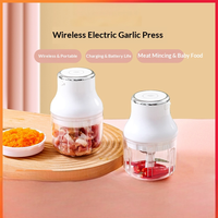 Hachoir Électrique Portable Mini Sans Fil pour Ail, Viande et Légumes – Machine à Hacher et Écraser