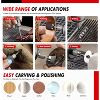 Perceuse rotative électrique légère avec cordon, 5 vitesses, écran tactile, vitesse réglable, mini-outil rotatif, kit d'outils de bricolage