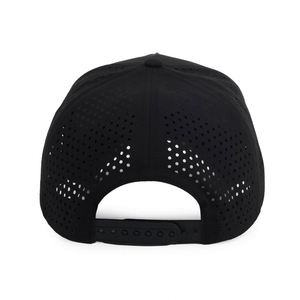 Wholesale Custom Unstructured 5 Panel <b>Frame</b> Baseball Cap Laser Cut Hole Rubber PVC Logo Common Adjustable Professional OEM - Product Image 4