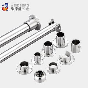 Trou de tige de 19/22/25/32mm de diamètre Support de tuyau de garde-robe Support de tube de rideau - Product Image 4