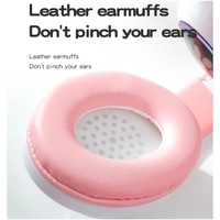 Auriculares Inalámbricos con Luz Flash y Orejas de Gato Adorables con Micrófono y LED Apagable para Niños y Niñas, Audífonos Estéreo Bluetooth para Música, Teléfono, Regalo para Gamers