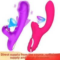 Vibrateur double tête à ventouse oscillante pour femme, 10 vitesses, puissant, pour le plaisir personnel et les jeux coquins