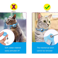 Vente chaude De Luxe Suivi GPS Air Tag Mignon Nylon Premium Suivi Réfléchissant Logo Personnalisé En Gros Pet Chat Chien Colliers
