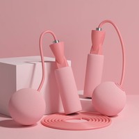 Corde à sauter sans fil en PP avec fil d'acier épaissi et grosse boule pour l'entraînement et l'exercice physique des enfants
