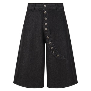 Pantalones Vaqueros Casuales de Hombre, Estilo Retro Americano, Diseño Irregular con Botones Inclinados, Tendencia Nacional - Product Image 2