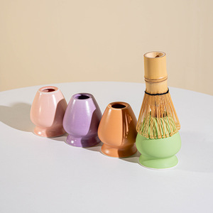Juego Completo de Preparación de Matcha de Diseño Japandi, Grado Ceremonial, 4/5/7/8 Piezas, Batidor de Bambú, Tazón de Cerámica, Kit para Hogar/Cafetería - Product Image 4