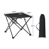Table de camping Pinic pliante extérieure en aluminium populaire OEM avec porte-gobelets