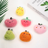 Fruits série cataire jouets pour chats poire pêche conception mignon chat jouets interactifs cloches Logo personnalisé chat en peluche jouet