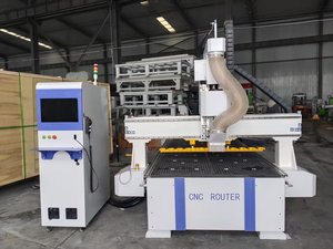 Giá rẻ ATC <span class=keywords><strong>CNC</strong></span> Router máy cho gỗ ván ép <span class=keywords><strong>MDF</strong></span> đồ nội thất tủ bếp cửa được trang bị lưỡi cưa động cơ PLC - Product Image 2