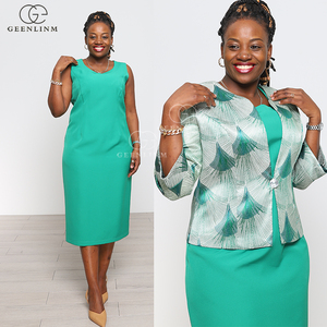 Robe d'église imprimée grande taille pour femmes, style turc, avec veste, pour occasions formelles, vente en gros - Product Image 2