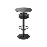 HUALIN-Table à manger en métal pour bar, restaurant, musique, café, table haute et chaises