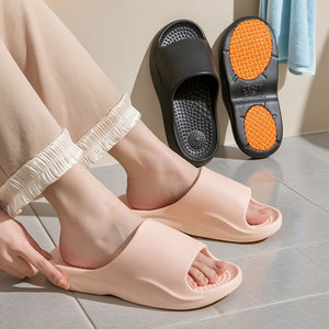 Chaussons d'hôtel massants à semelle souple antidérapants pour l'intérieur, été, pour femmes et hommes, bout rond, talon de 3 cm, légers - Product Image 2