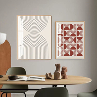 Impression d'art mural minimaliste moderne en aquarelle sur toile - Design simple noir et blanc pour la décoration de la maison