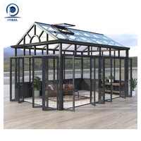 Véranda détachable imperméable et coupe-vent avec écran, pour la détente et les divertissements, abri de jardin, solarium