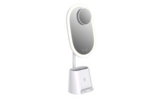 <span class=keywords><strong>Miroir</strong></span> <span class=keywords><strong>de</strong></span> <span class=keywords><strong>maquillage</strong></span> intelligent à LED <span class=keywords><strong>de</strong></span> bureau pour filles, réglable sur 3 niveaux <span class=keywords><strong>de</strong></span> luminosité, avec chargeur <span class=keywords><strong>sans</strong></span> <span class=keywords><strong>fil</strong></span>, boîte <span class=keywords><strong>de</strong></span> rangement, <span class=keywords><strong>lampe</strong></span> <span class=keywords><strong>de</strong></span> nuit - Product Image 4