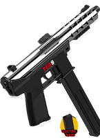 Pistol Mainan Tembak-tembakan Listrik TEC-9 Nylon Glow in the Dark, Model WarGame TEC9, Peluru Lunak untuk Permainan Tembak-menembak