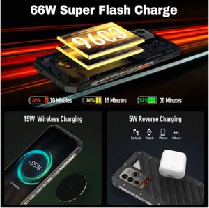 <span class=keywords><strong>Ulefone</strong></span> <span class=keywords><strong>Power</strong></span> <span class=keywords><strong>Armor</strong></span> <span class=keywords><strong>18T</strong></span> Ultra 5G 6,58 'Teléfono inteligente resistente Dimensity 7050 512GB ROM + 24GB RAM TÉRMICA DE FLIR Android 13 108MP NFC - Product Image 3