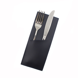 Envío rápido, bolsa para cubiertos de cuero, elegante soporte para cubiertos de piel sintética, cuchillo, tenedor, bolsa para palillos para decoración de cocina y comedor - Product Image 5
