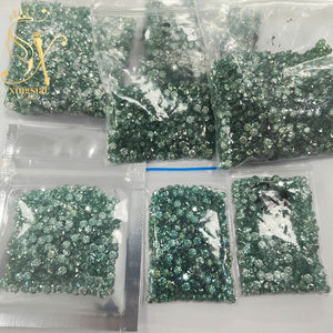 Moissanite Sciolta da 1,0 ct Taglio Rotondo 1 mm - 3,0 mm All'ingrosso, Gemma per Gioielli Fai da Te Colore Blu-Verde, Piccola Pietra di Moissanite Simil Diamante - Product Image 5