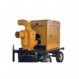 Pompe de drainage haute pression pour l'irrigation des terres agricoles, moteur diesel, remorque mobile, auto-amorçante - Product Image 1