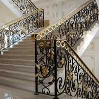 Escalier en colimaçon en acier sur mesure HZ avec rampes en fer forgé, style moderne, pour villas