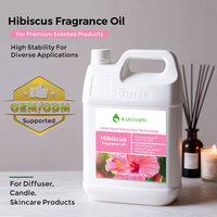 Huile parfumée à l'hibiscus, forme liquide, stable pour les applications de bougies et de savons, sans résidus de solvants, sans additifs