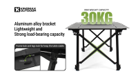 Table pliante légère en aluminium IGT, table portable d'extérieur pour le camping, le pique-nique, le barbecue, la pêche et les voyages en camping-car