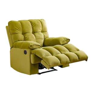 Sofá individual giratorio eléctrico de lujo moderno, sillón reclinable de diseño con capitoné para dormitorio, ideal para relajarse. - Product Image 6
