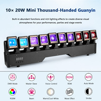 Luz Móvil Giratoria LED RGBW RZ 10X20W con Barra de Anillo DMX para DJ, Discoteca, Escenario, Bodas, Fiestas y Clubes