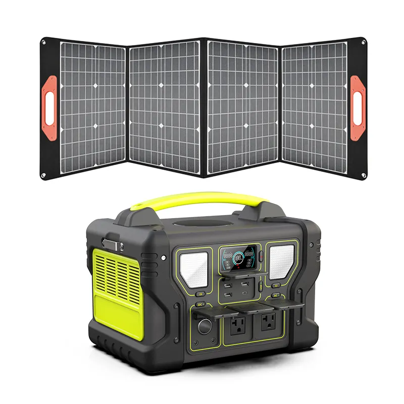 Emergency Energy Storage Outdoor Camping Solar Generator Battery Power Supply EU Plug USB Hub Portable Power Station 700W
