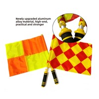 Drapeaux de l'arbitre pour la touche, haute qualité, rouge et jaune à carreaux, équipement d'entraînement et de compétition de football, modèle 333