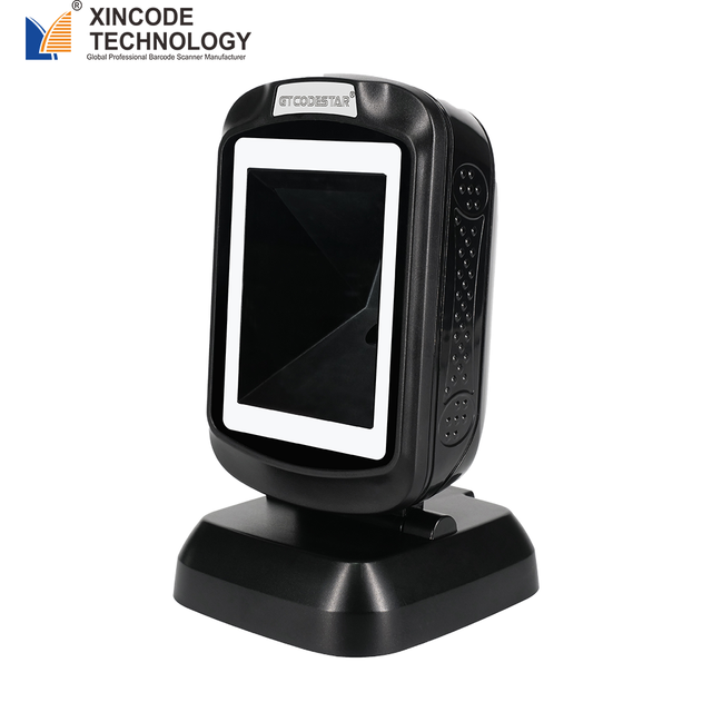 Xincode 2D Desktop Barcode Reader Factory USB Wired Omnidirectional Bar Code Platform Scanner Scan Qr Code for Shop Warehouse