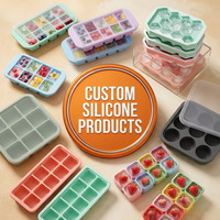Moule à glaçons en silicone à ondulations personnalisées avec couvercle, grand moule à glaçons pour cocktails, blocs de glace sculpturaux faciles à démouler pour les boissons de fête