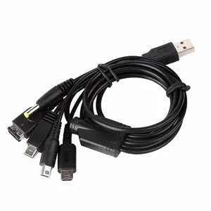 5 in 1 USB Charger Cable for New 3DS(XL/LL), 3DS(XL/LL), 2DS, DSi(XL/LL), GBA SP, Wii U, PSP 1000/2000/3000