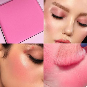 Palette de fard à joues 6 couleurs en gros pour le visage, maquillage compact naturel, poudre pressée pigmentée noire <span class=keywords><strong>et</strong></span> <span class=keywords><strong>rose</strong></span>, marque privée - Product Image 5