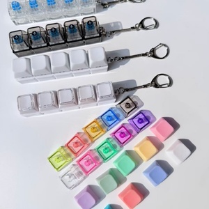 Plastic Anime Cartoon Double-Shot Injection Molded Keycap Keychain with Customizable Colors