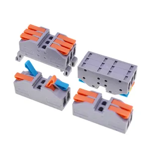 The push handle plug-in version can be used with guide rail quick terminal blocks, multi-in and multi-out wire quick connectors